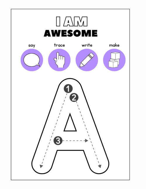 Learning is Fun Affirmation Series: Alphabet &amp; Numbers Tracing Activities